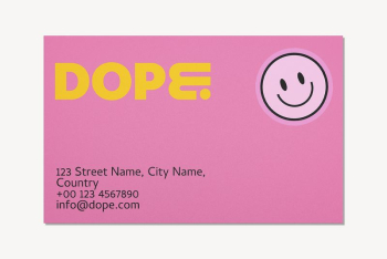 Pink funky business card, branding | Free Photo - rawpixel