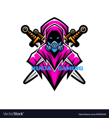 pink futuristic gaming logo