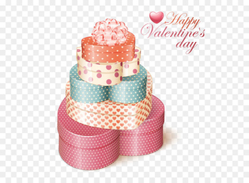 Pink heart-shaped gift box Pink heart-shaped gift box