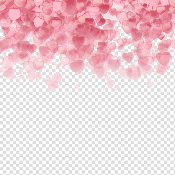 Pink hearts illustration, Valentines Day Heart Illustration, Light pink love background material transparent background PNG clipart