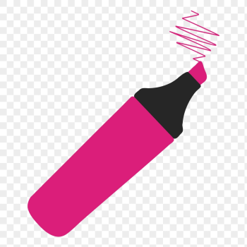 Pink highlighter png sticker, stationery | Free PNG - rawpixel