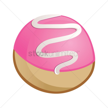 Pink icing pastry