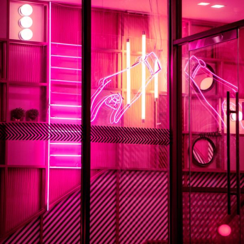pink lighted house pink lighted house