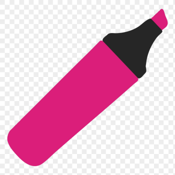 Pink marker png sticker, stationery | Free PNG - rawpixel