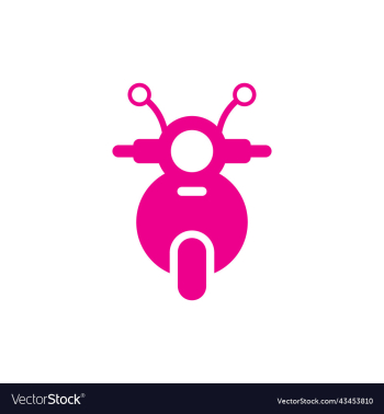 pink motorcycle front view icon pink motorcycle front view icon