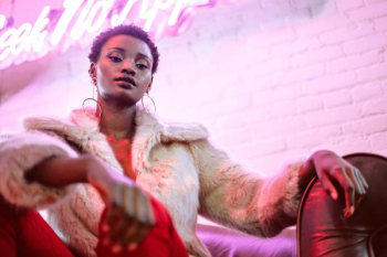 Pink Neon Lights Fashion Model Pink Neon Lights Fashion Model