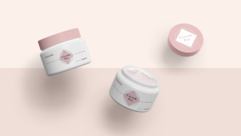 Pink packaging of cosmetic products Free Psd Pink packaging of cosmetic products Free Psd