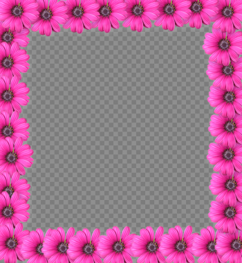 Pink Picture Frame Flower Free HD Image