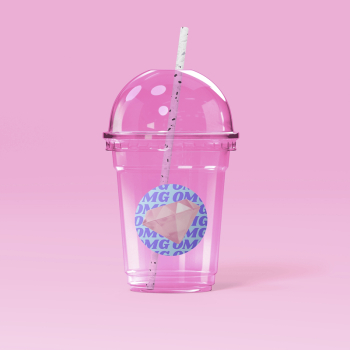 Pink plastic cup, 3D rendering | Free Photo - rawpixel