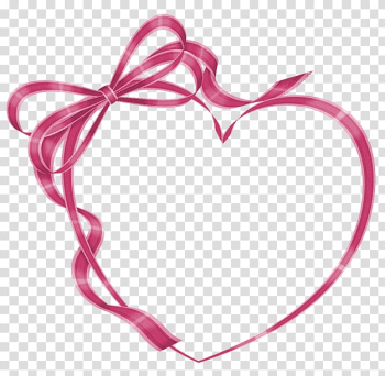 Pink ribbon forming heart illustration, Wedding invitation Love Heart , Heart-shaped frame fashion transparent background PNG clipart