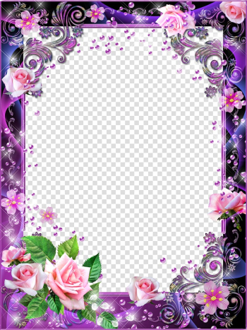 Pink rose border, frame Paper, Mood Frame transparent background PNG clipart