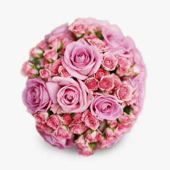 Pink rose bouquet collage element, | Free PSD - rawpixel