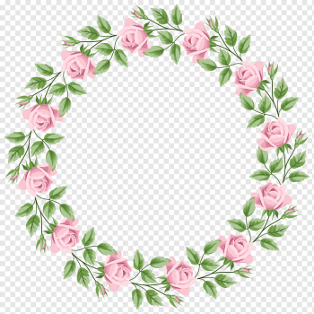 pink rose wreath, Rose, Pink Rose Border Frame, watercolor Painting, flower Arranging, rectangle png