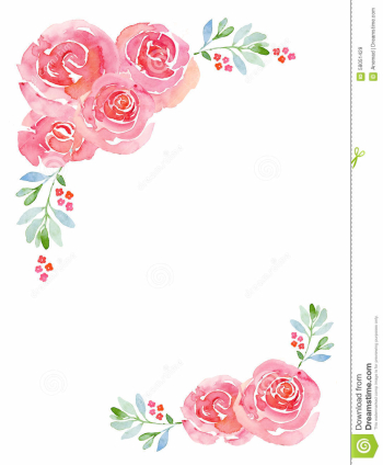 Pink Roses Watercolor Floral Background Stock Illustration ...
