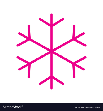 pink snowflake icon or logo pink snowflake icon or logo