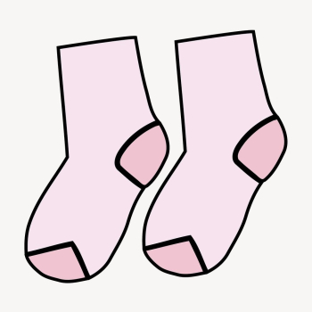 Pink socks doodle, kids apparel | Free Photo - rawpixel Pink socks doodle, kids apparel | Free Photo - rawpixel