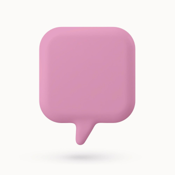 Pink speech bubble badge, 3D | Free Photo - rawpixel Pink speech bubble badge, 3D | Free Photo - rawpixel