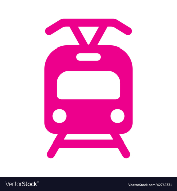 pink tram icon pink tram icon