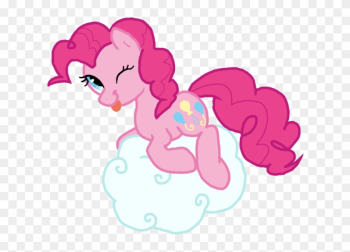 Pinkie Pie Cloud Riding Colored By Rainbow - Cartoon Pinkie Pie Cloud Riding Colored By Rainbow - Cartoon