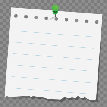 Pinned lined sticky note - Transparent PNG & SVG vector