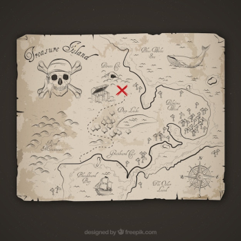 Pirate adventure map sketch Pirate adventure map sketch
