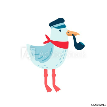 Pirate seagull vector illustration Pirate seagull vector illustration