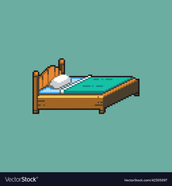 pixel art bed for game asset and development pixel art bed for game asset and development