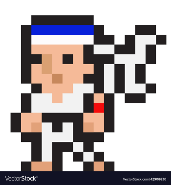pixel art character warrior stock pixel art character warrior stock