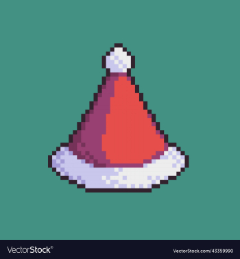 pixel art chrismas hat pixel art chrismas hat