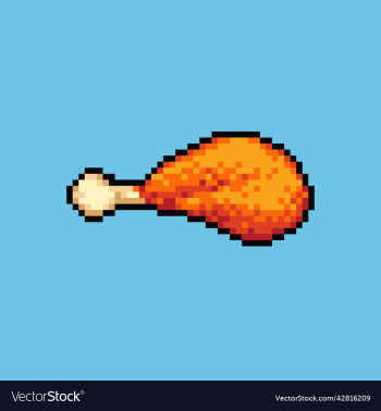 pixel art fried chicken thigh pixel art fried chicken thigh