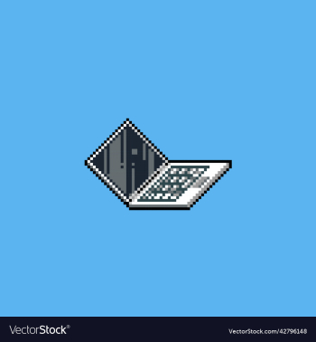 pixel art laptop computer icon pixel art laptop computer icon