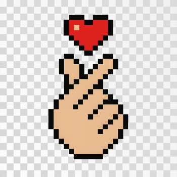 Pixel Art Love Gesture Pixel Art Love Gesture
