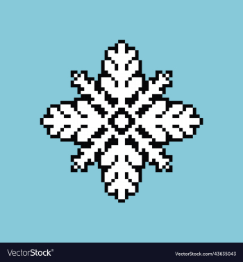 pixel art snowflake icon cartoon pixel art snowflake icon cartoon