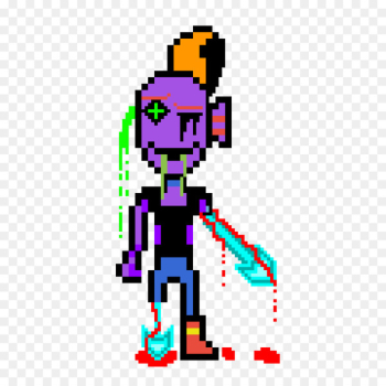 Pixel art Video Games Drawing Illustration - undyne stamp Pixel art Video Games Drawing Illustration - undyne stamp
