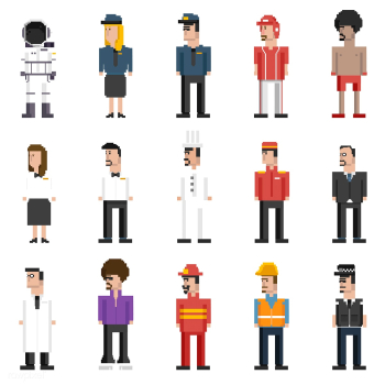 Pixel illustration of occupation | Free stock vector - 95111 Pixel illustration of occupation | Free stock vector - 95111