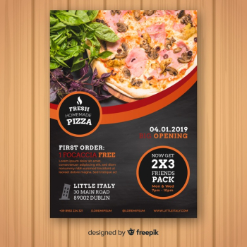 Pizza flyer template