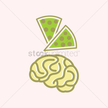 Pizza slices on brain