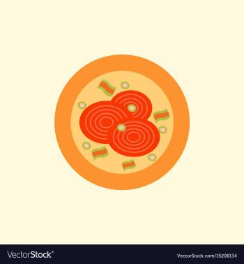 Pizza with onion simple pizza vector image Pizza with onion simple pizza vector image