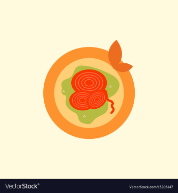 Pizza with onion simple pizza vector image Pizza with onion simple pizza vector image