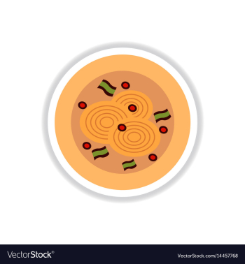 Pizza with onion sticker vector image Pizza with onion sticker vector image