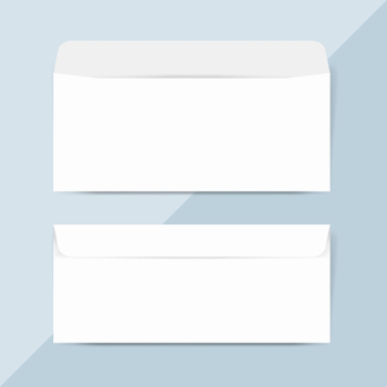 Plain paper envelope design mockup vector Free Psd