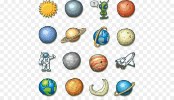 Planet Royalty-free Stock illustration Illustration - Milky Way planets and aliens 