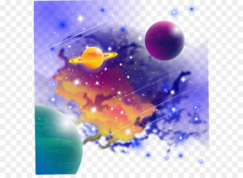 Planet Universe Nebula - Fantasy cosmic planet vector 