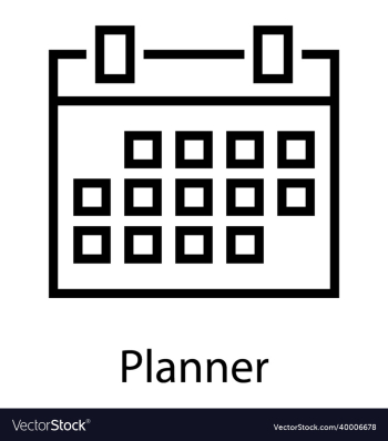 planner calendar line icon planner calendar line icon