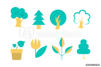 Plant icon set Plant icon set
