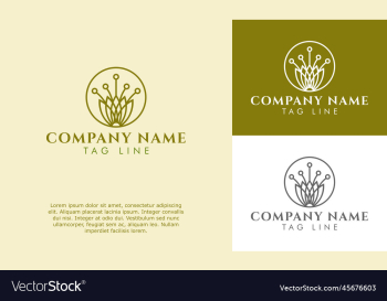 plant leaf line art logo