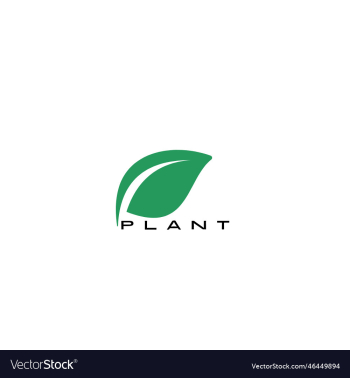 plant logo with green leaves plant logo with green leaves