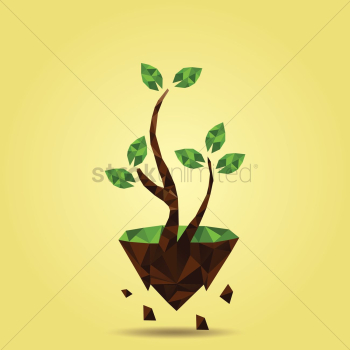 Plant on floating island Plant on floating island