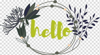 Plant Wreath Garland, hello plant garland transparent background PNG clipart