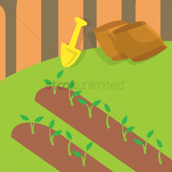 Planting row of trees